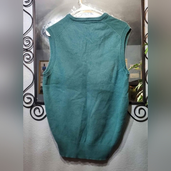 VTG 1970's Rare 100%Pure Lambswool Alan Paine V-Neck Sweater Vest Gender Neutral - Picture 6 of 6